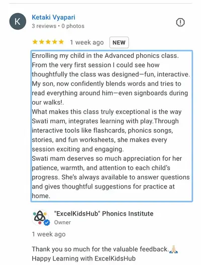 Parent Review: My child started reading independently in 2 months