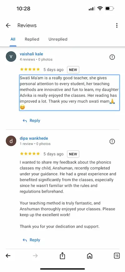 Parent Review: Improved spelling and confidence